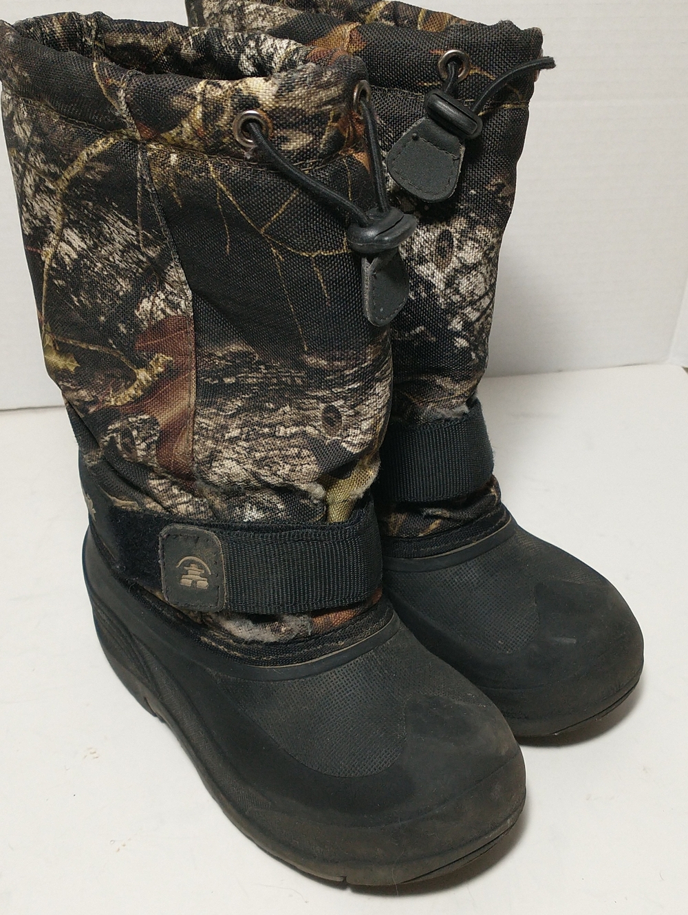 Kamik Winter Snow Boots, Size 1, Camouflage /Black, Removable Felt Liners